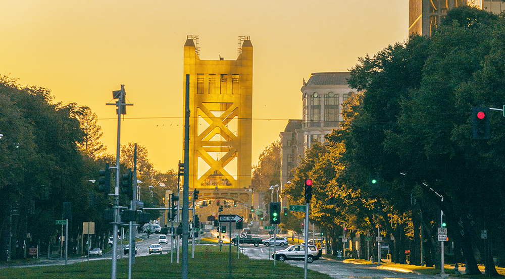 Sunset shot of the Tower Bridge