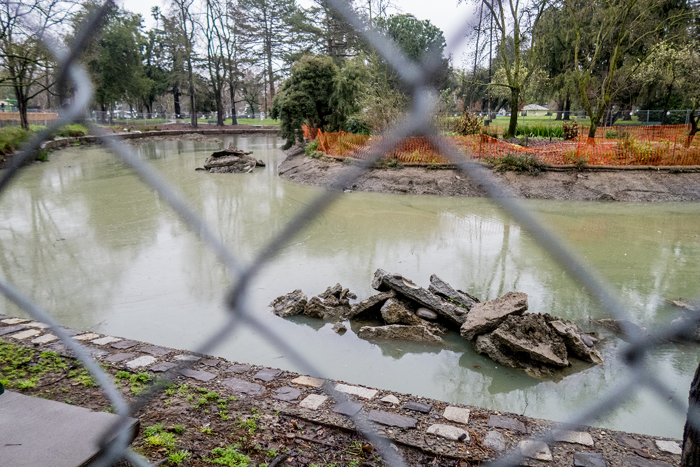 Temporary suspension of pond renovations at McKinley and Land Parks