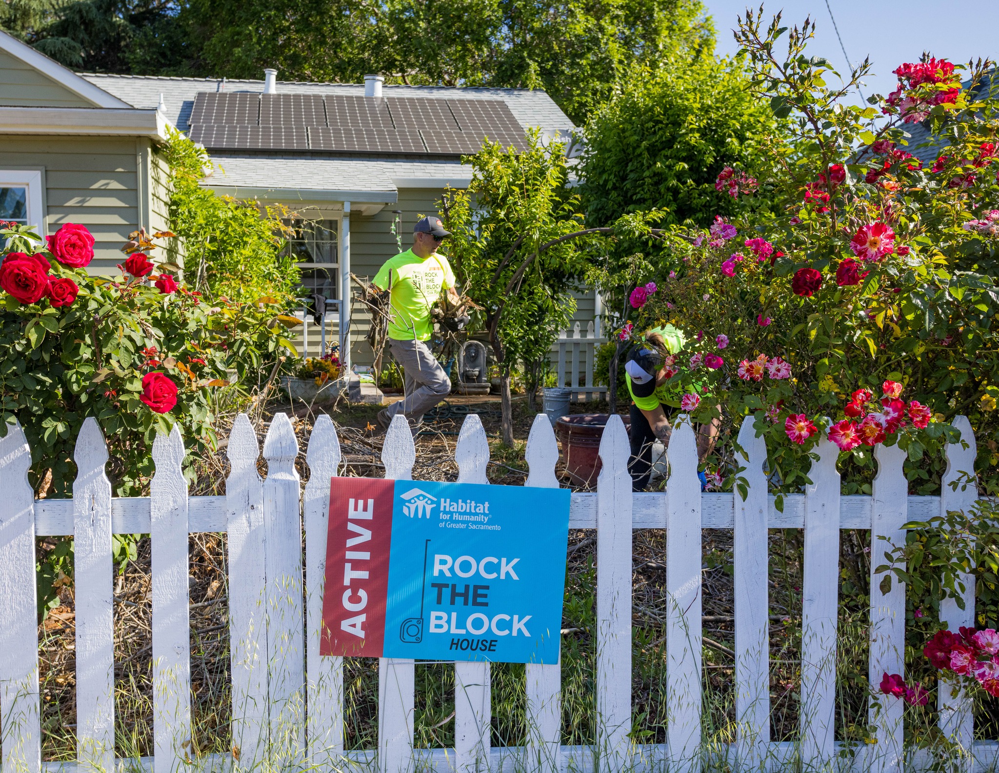 Volunteers and supporters at Rock the Block Oak Park 2024.
