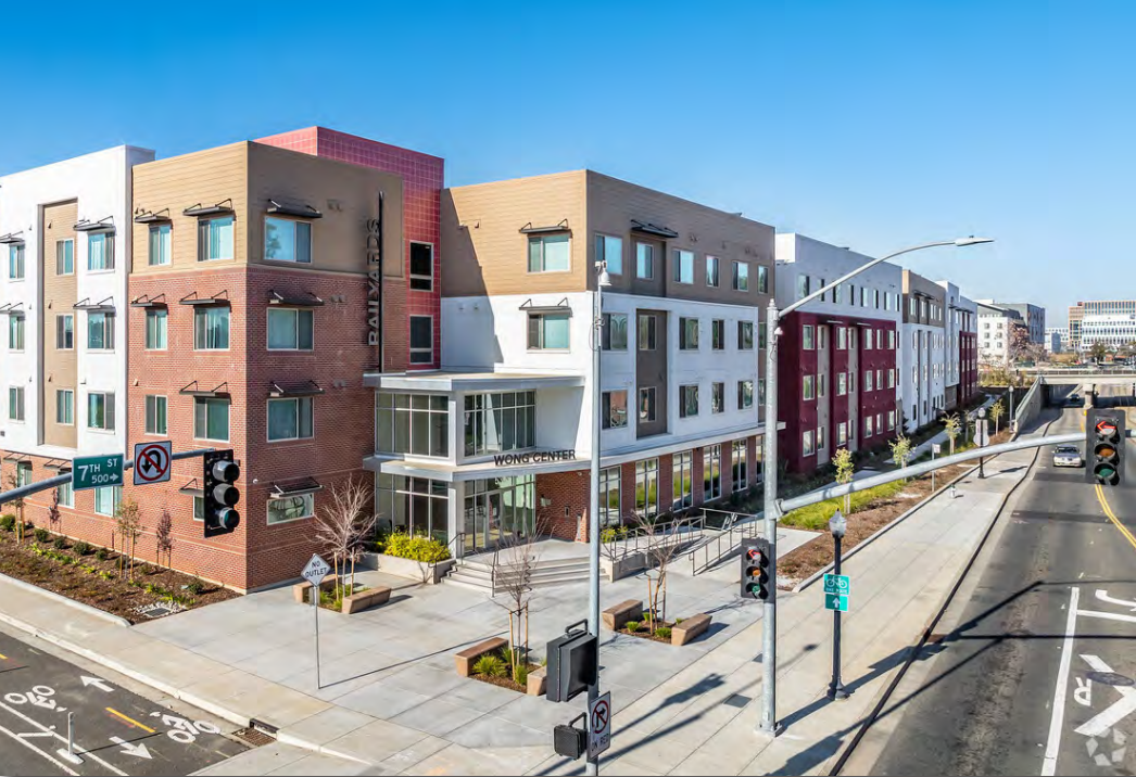 aerial photo of wong center in Sacramento
