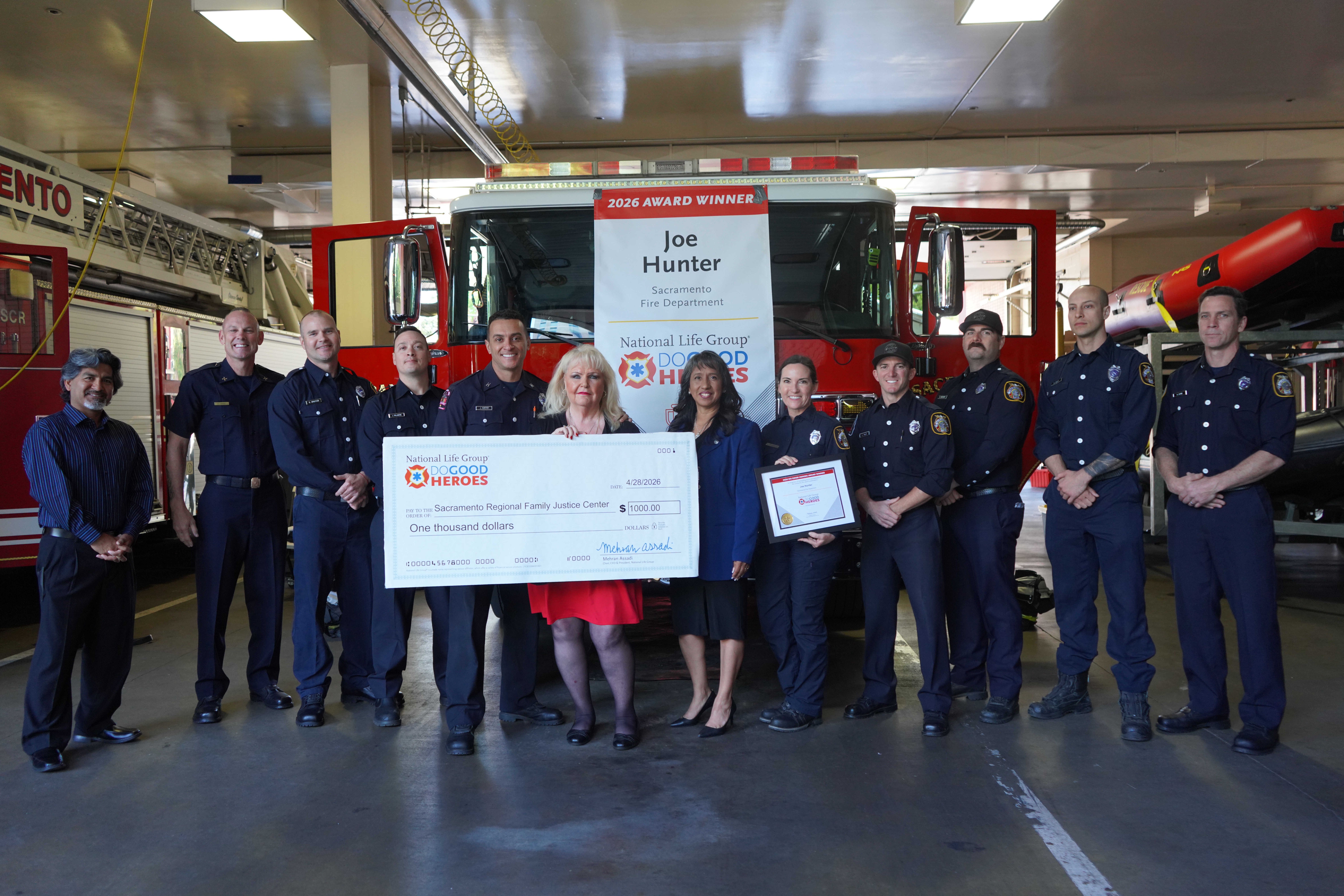 Fire Captain Joe Hunter recognized for service extending beyond career duties 
