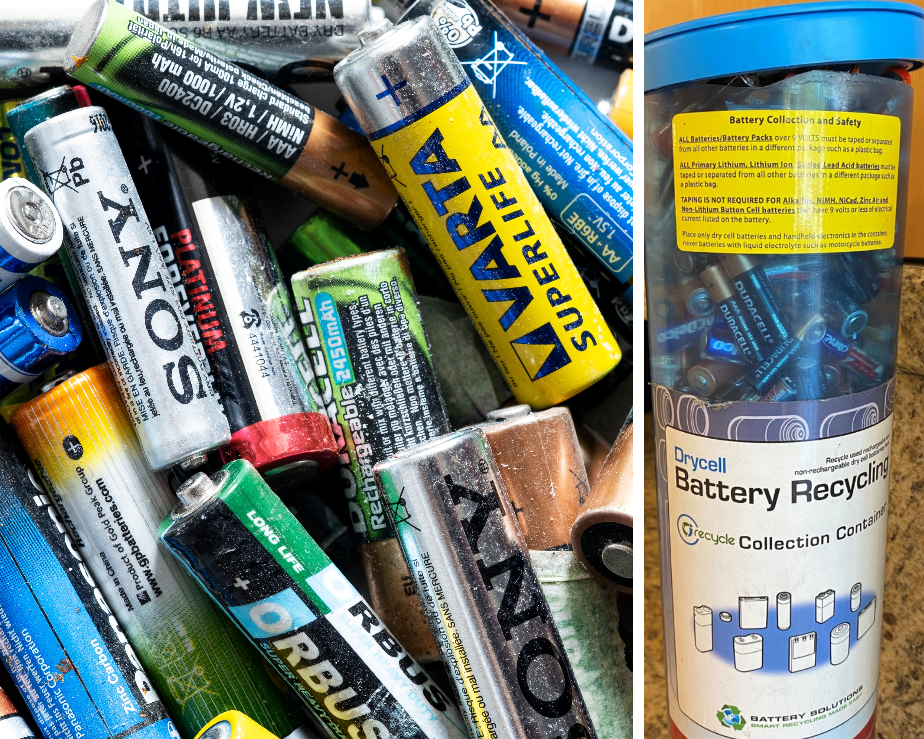 Help prevent fires by recycling batteries the right way